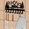 Deer Metal Key Holder for Wall, 14.5" X 8.9", Key Hooks for Wall Organizer, Key Rack, Forest Theme Coat Hat Towel Hooks, Ideal for Living Room, Hallway, Office
